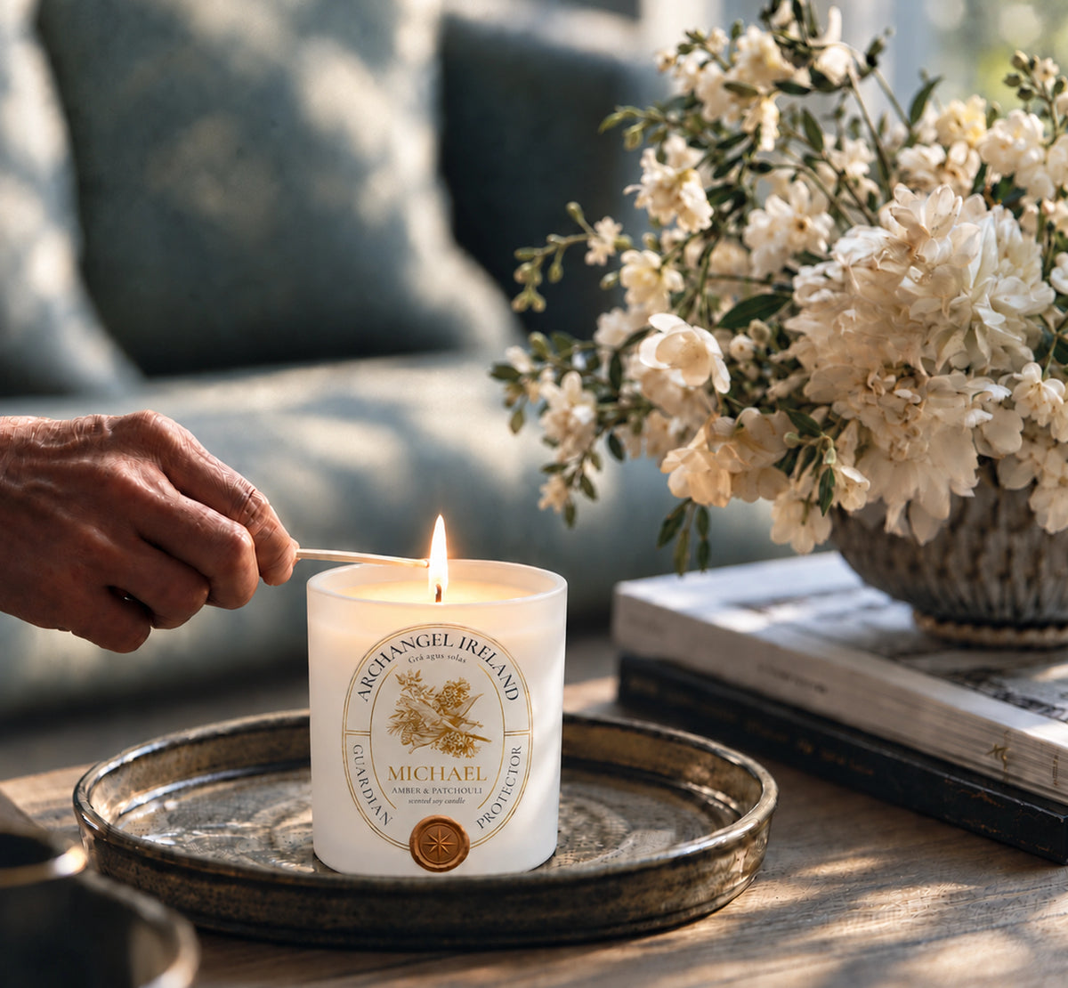 Archangel Raphael Soy Candle | Healing & Calm